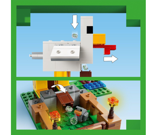 LEGO MINECRAFT 21585 Farma kurczaków - 1473417 - zdjęcie 8